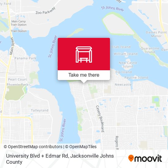 University Blvd + Edmar Rd map
