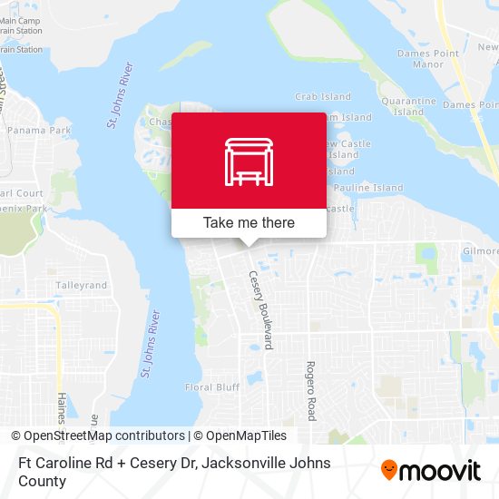 Mapa de Ft Caroline Rd + Cesery Dr