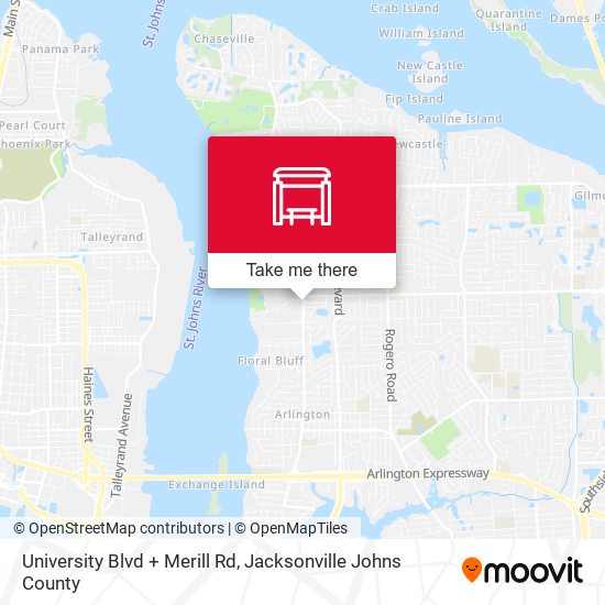 University Blvd + Merill Rd map