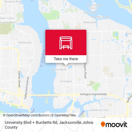 University Blvd + Burdette Rd map