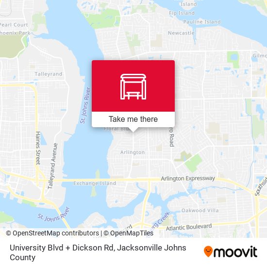University Blvd + Dickson Rd map