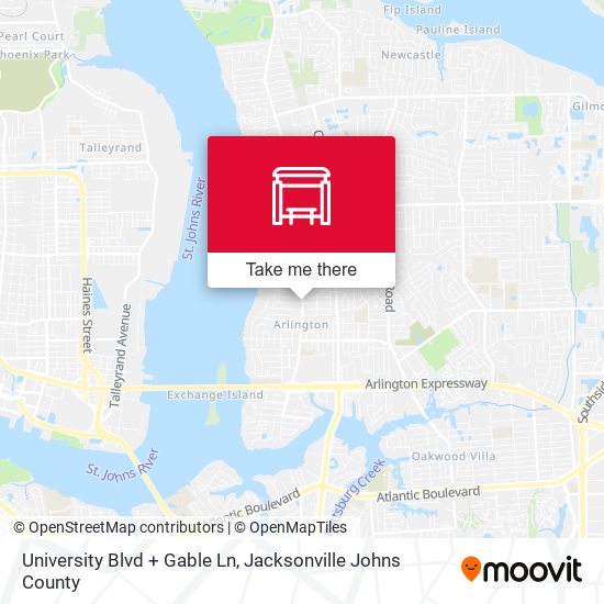 University Blvd + Gable Ln map
