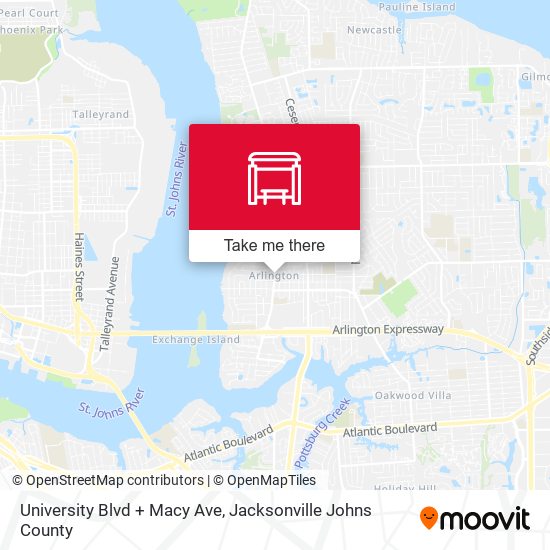 University Blvd + Macy Ave map
