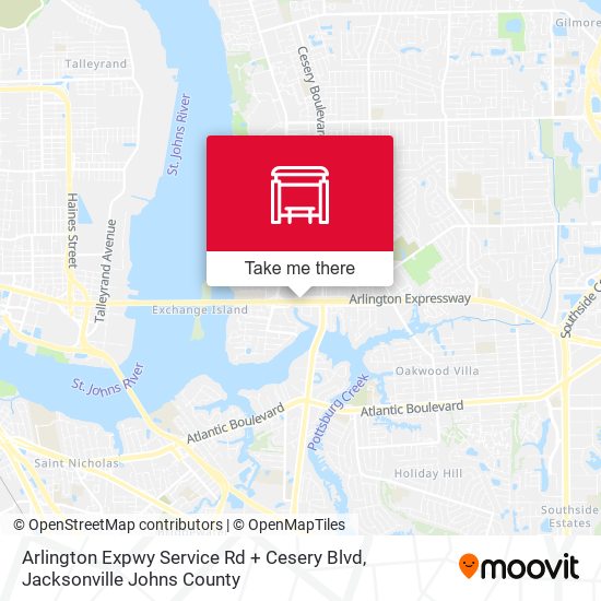 Arlington Expwy Service Rd + Cesery Blvd map