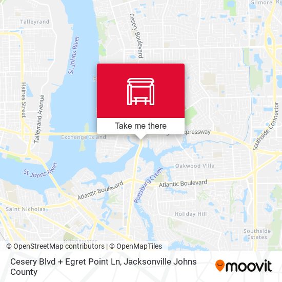 Mapa de Cesery Blvd + Egret Point Ln