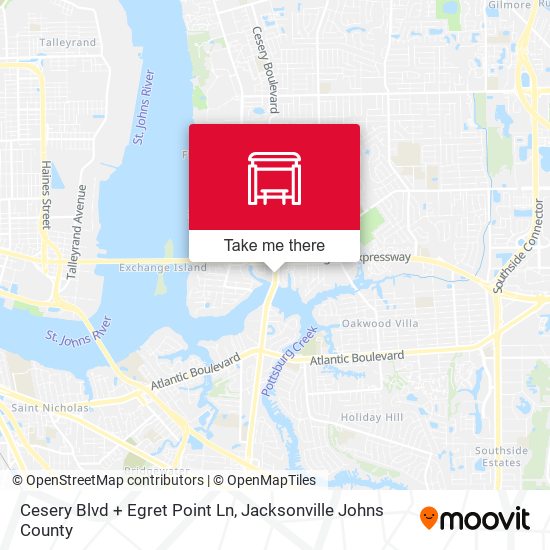 Cesery Blvd + Egret Point Ln map