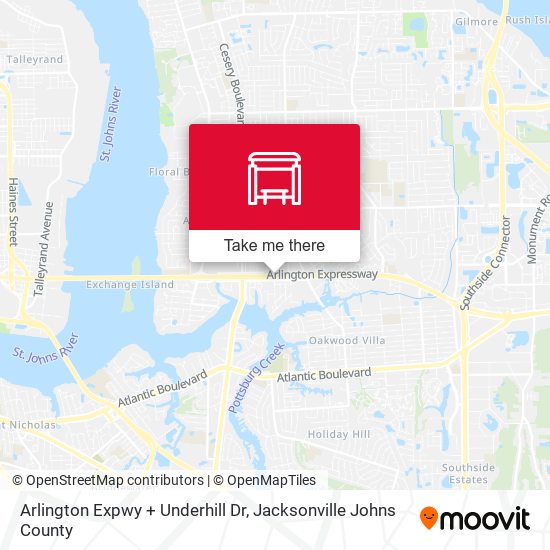 Arlington Expwy + Underhill Dr map