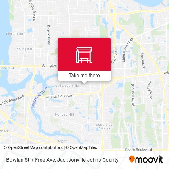 Mapa de Bowlan St + Free Ave