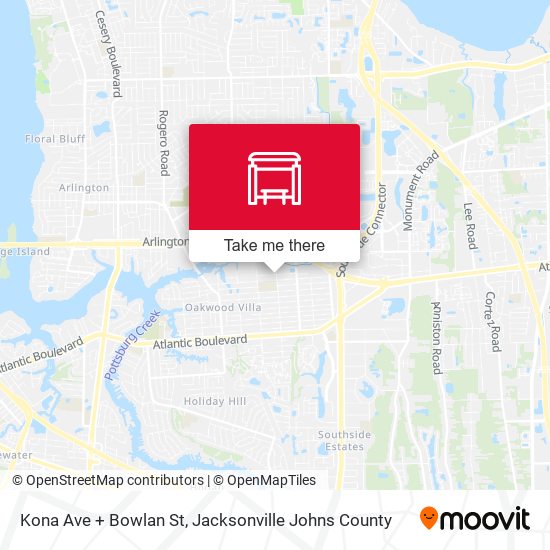 Kona Ave + Bowlan St map