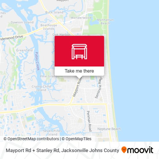 Mayport Rd + Stanley Rd map