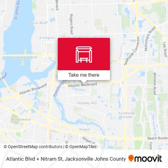 Atlantic Blvd + Nitram St map