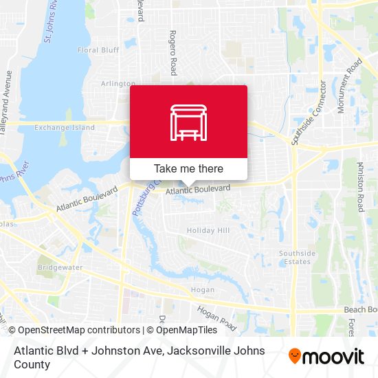 Mapa de Atlantic Blvd + Johnston Ave