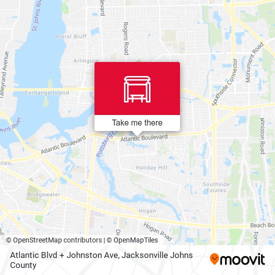 Atlantic Blvd + Johnston Ave map