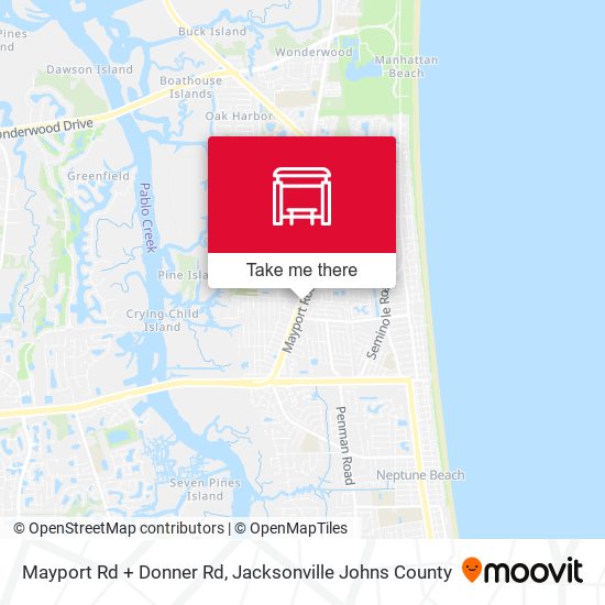 Mayport Rd + Donner Rd map