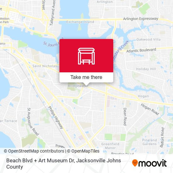 Mapa de Beach Blvd + Art Museum Dr