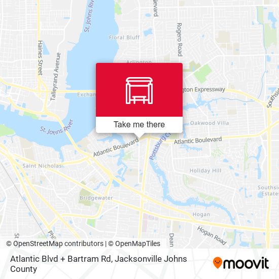 Atlantic Blvd + Bartram Rd map