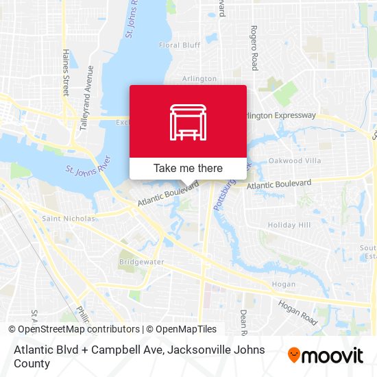 Atlantic Blvd + Campbell Ave map