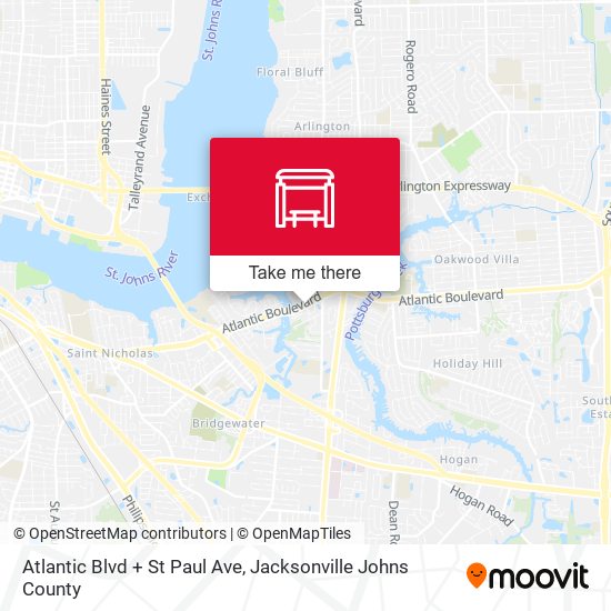 Atlantic Blvd + St Paul Ave map