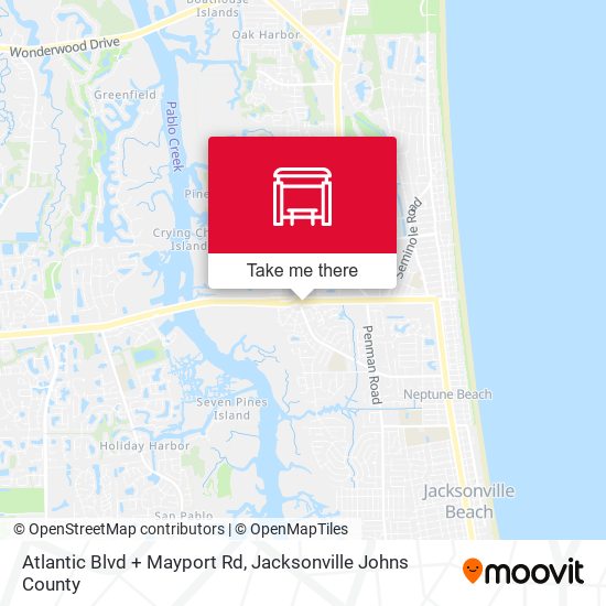 Atlantic Blvd + Mayport Rd map