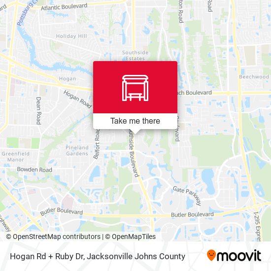 Hogan Rd + Ruby Dr map