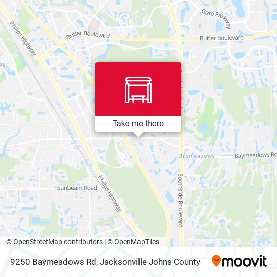 Mapa de 9250 Baymeadows Rd