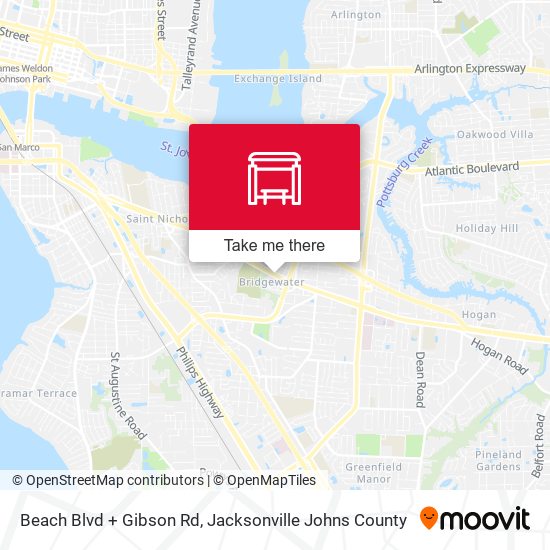 Beach Blvd + Gibson Rd map