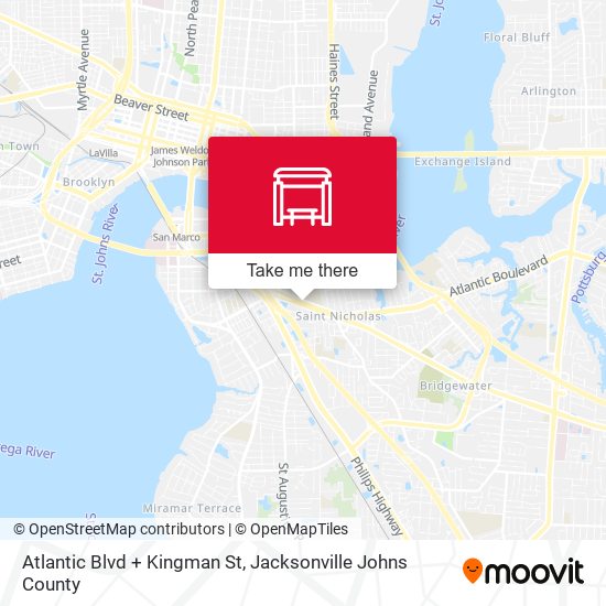 Atlantic Blvd + Kingman St map