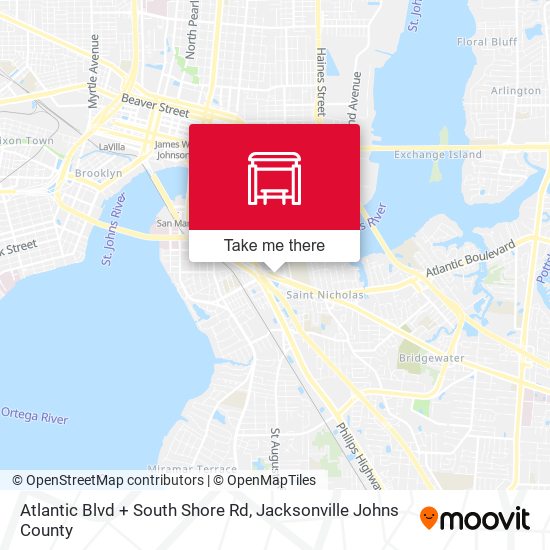 Atlantic Blvd + South Shore Rd map