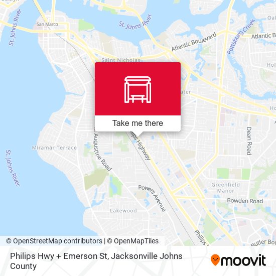 Mapa de Philips Hwy + Emerson St