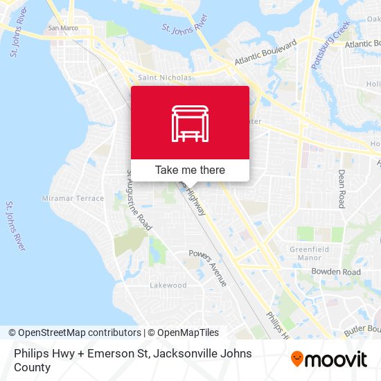 Mapa de Philips Hwy + Emerson St