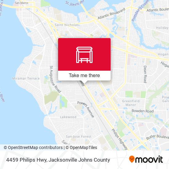 Mapa de 4459 Philips Hwy