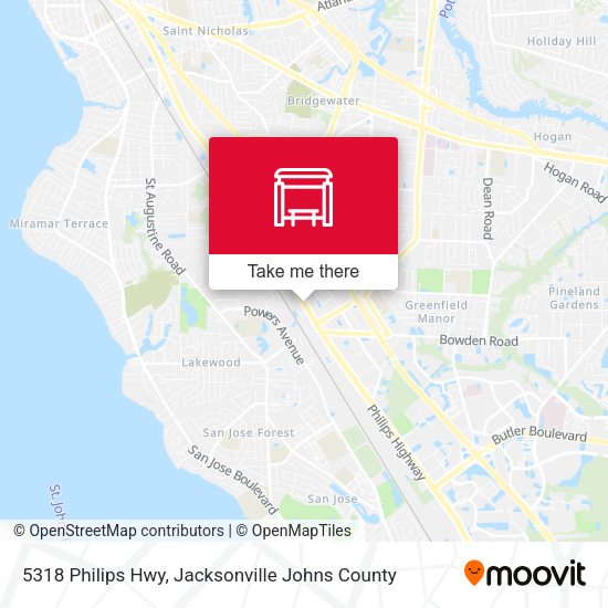 Mapa de 5318 Philips Hwy