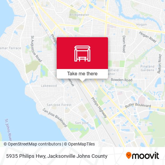 Mapa de 5935 Philips Hwy