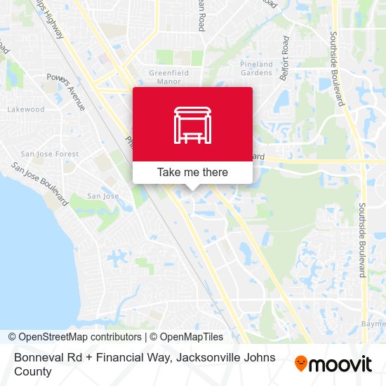 Bonneval Rd + Financial Way map