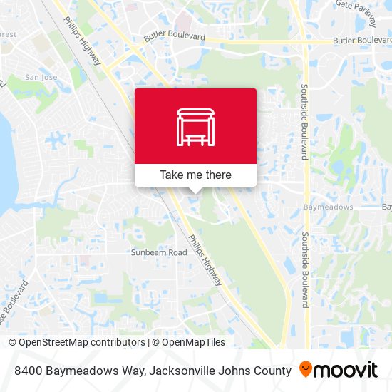 8400 Baymeadows Way map