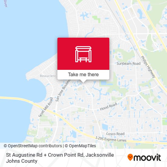 St Augustine Rd + Crown Point Rd map