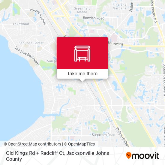 Mapa de Old Kings Rd + Radcliff Ct