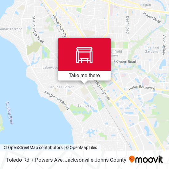 Mapa de Toledo Rd + Powers Ave