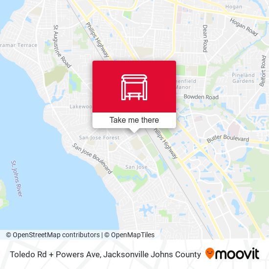 Toledo Rd + Powers Ave map