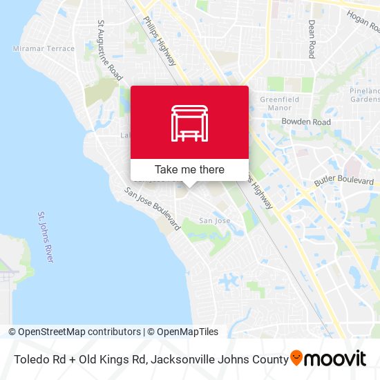 Toledo Rd + Old Kings Rd map