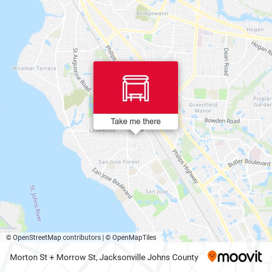 Morton St + Morrow St map