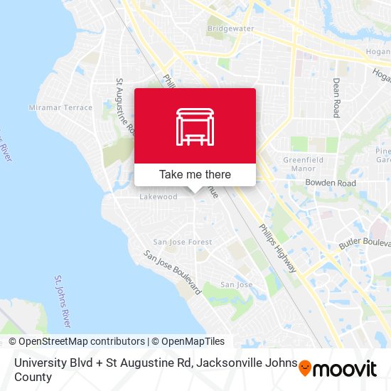 University Blvd + St Augustine Rd map