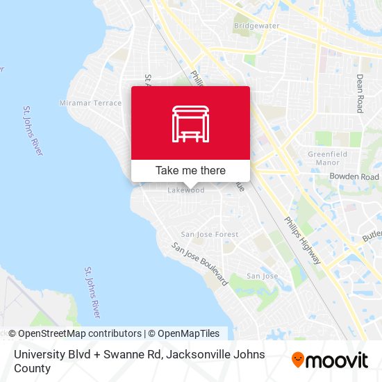 University Blvd + Swanne Rd map