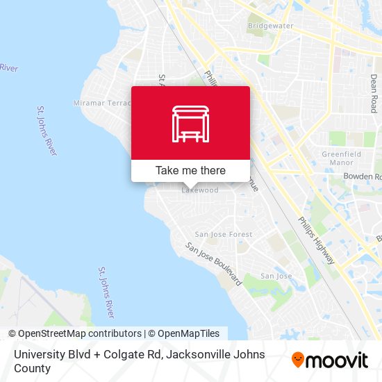 Mapa de University Blvd + Colgate Rd