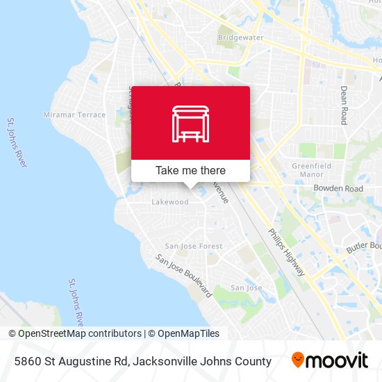 Mapa de 5860 St Augustine Rd
