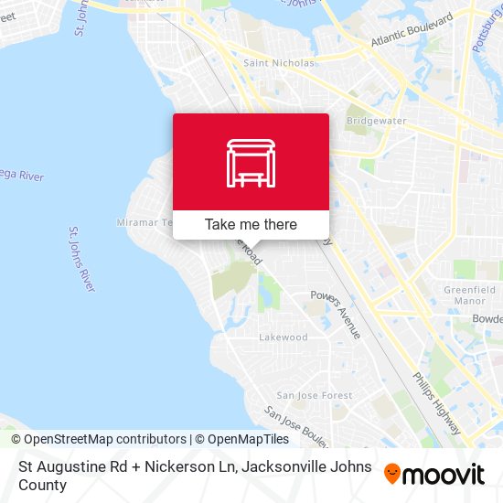 St Augustine Rd + Nickerson Ln map