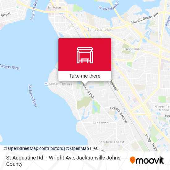 St Augustine Rd + Wright Ave map