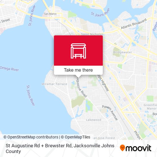 St Augustine Rd + Brewster Rd map