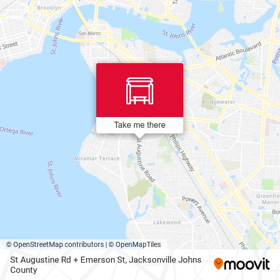 Mapa de St Augustine Rd + Emerson St