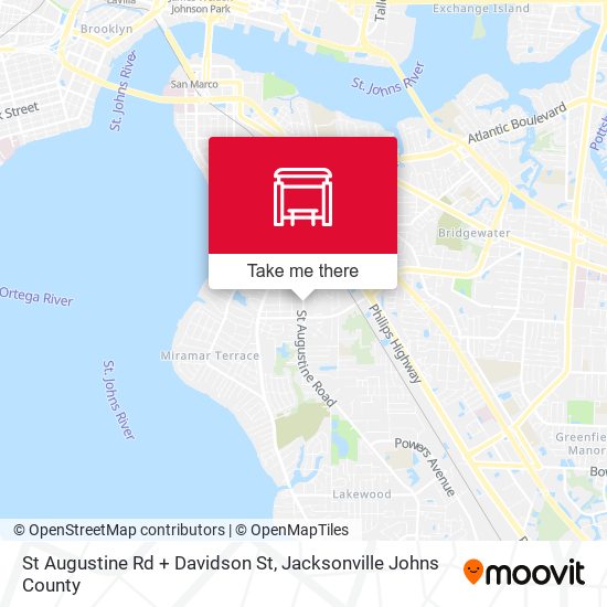 St Augustine Rd + Davidson St map